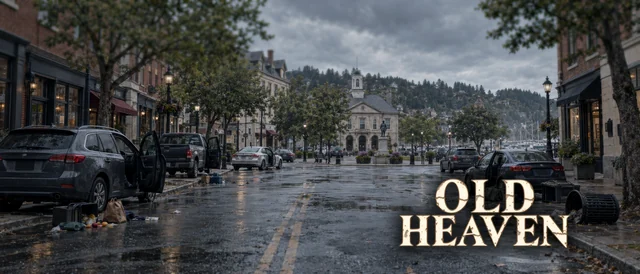 Chapter 1 concept artwork of Old Heaven, with the location title.